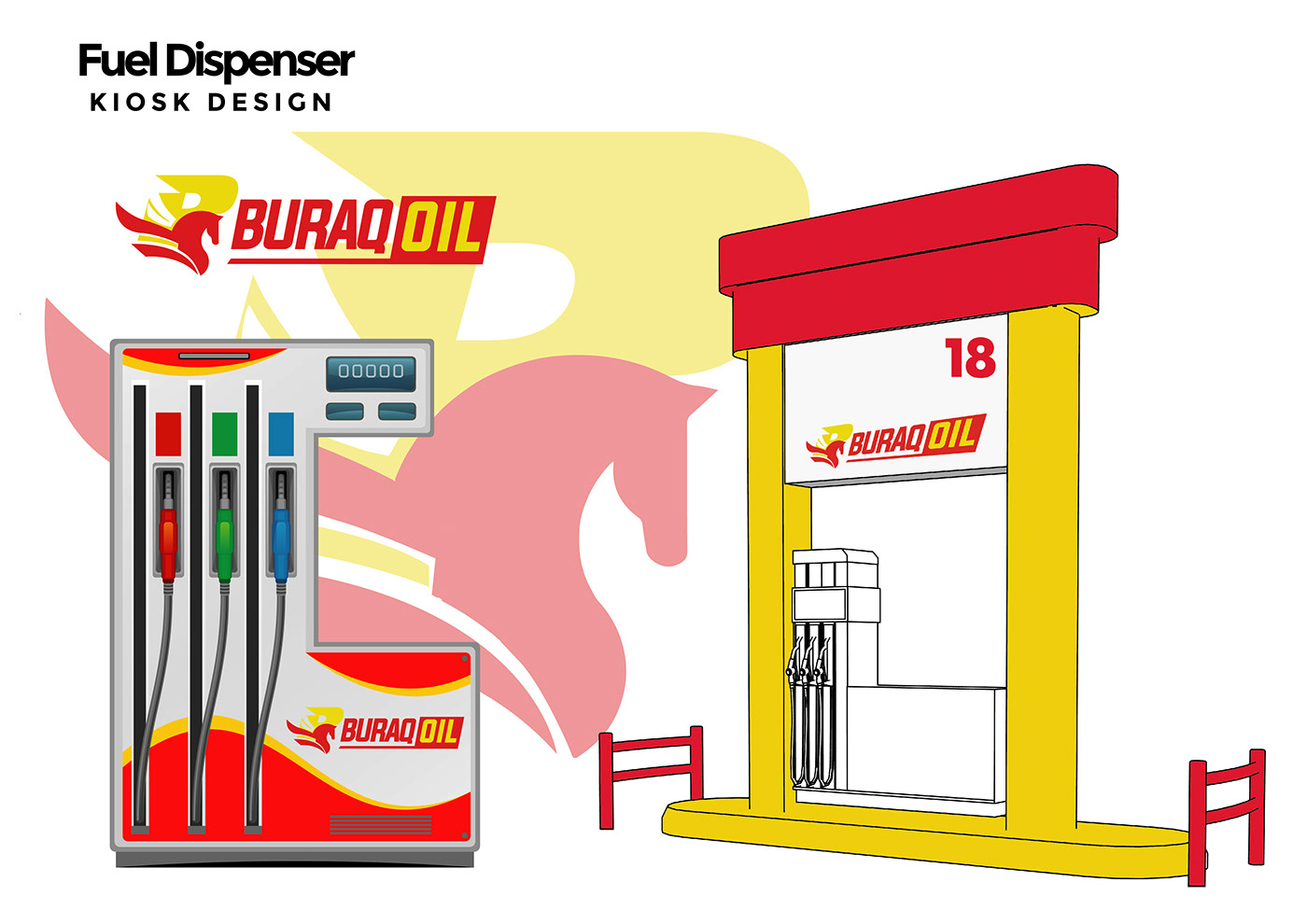 brand identity design petrol station rebranding