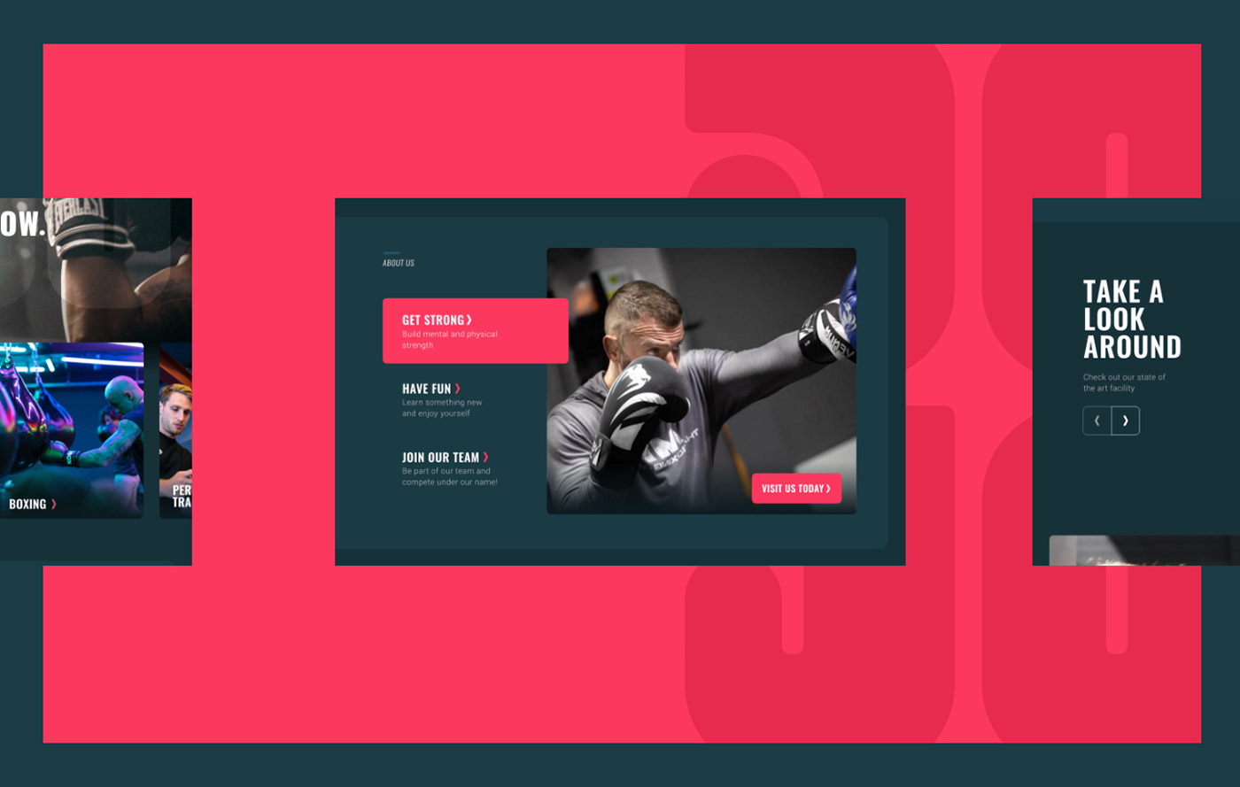 branding  fitness Martial Arts sports ui design UX design Web Design 