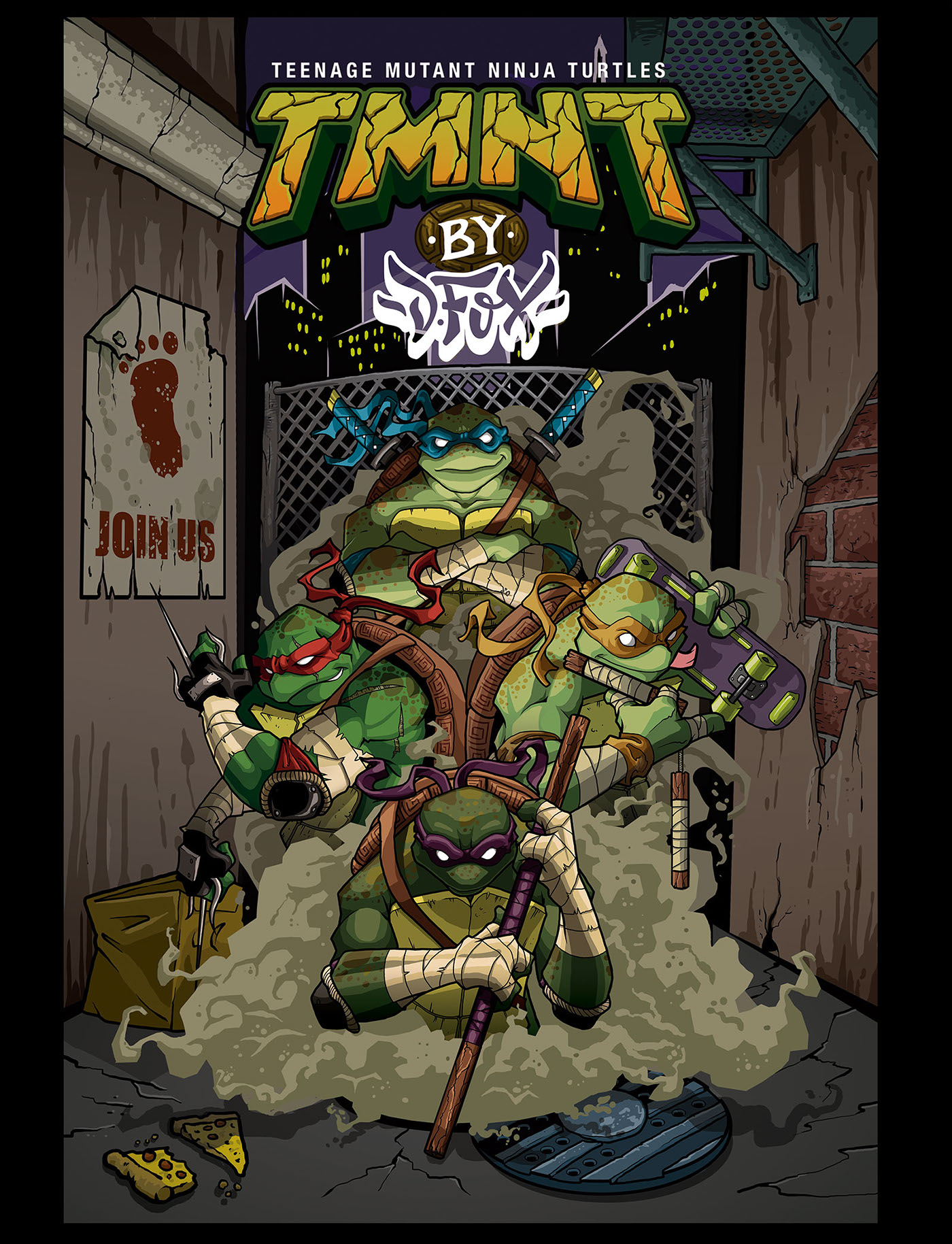 TMNT Turtles  color fanart Classic comic animal dfox art paint digital tv