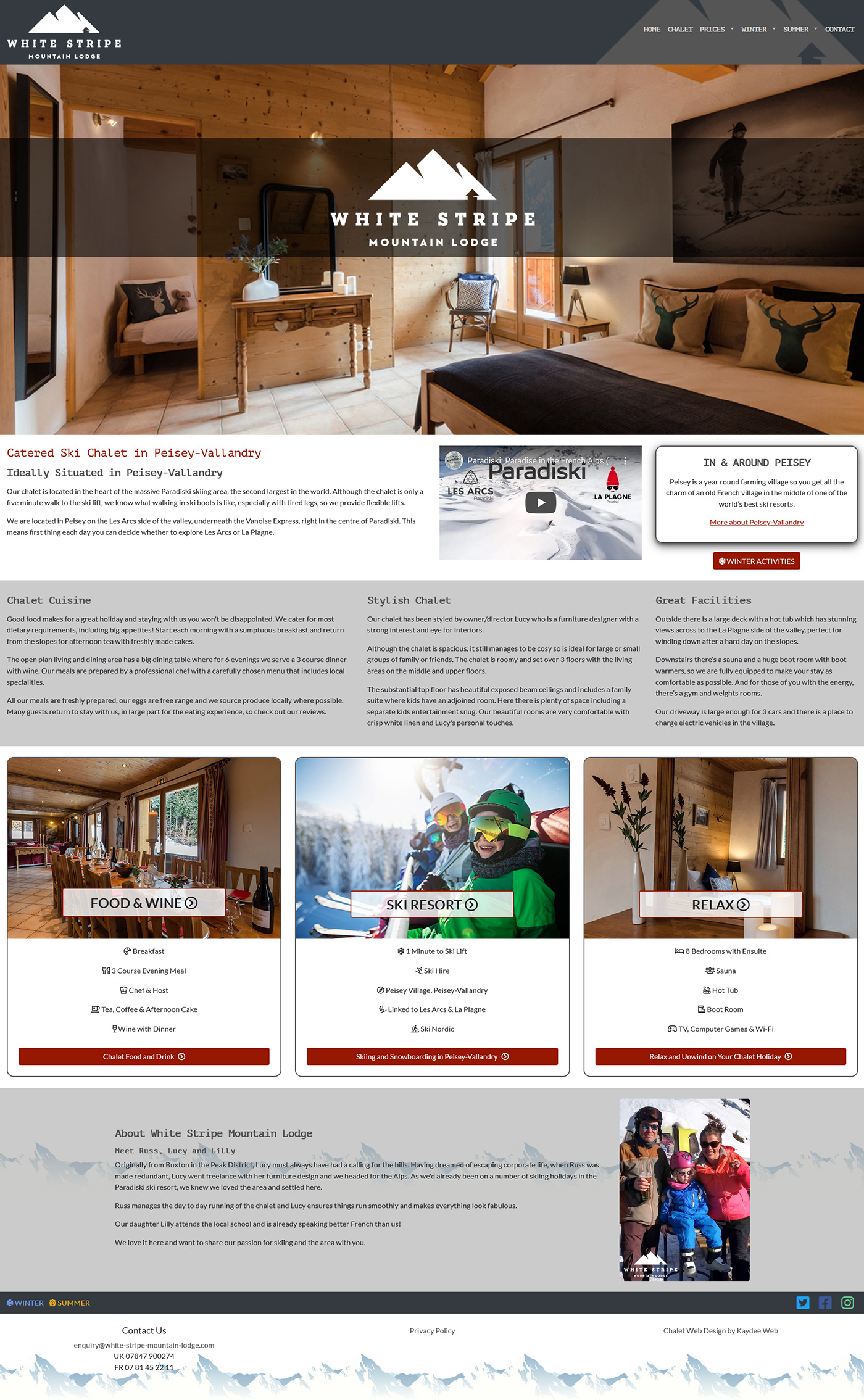 bespoke website chalet website ski chalet website design Web Design  Website Design