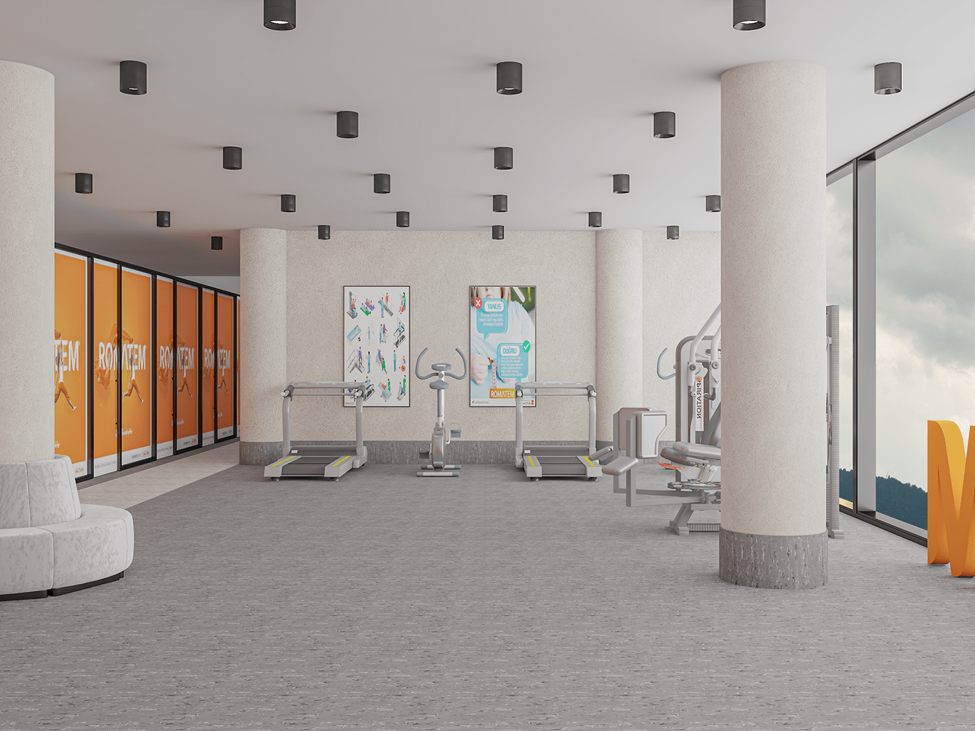3ds max architecture clinic hospital interior design  medical modern phisical therapy Render vray