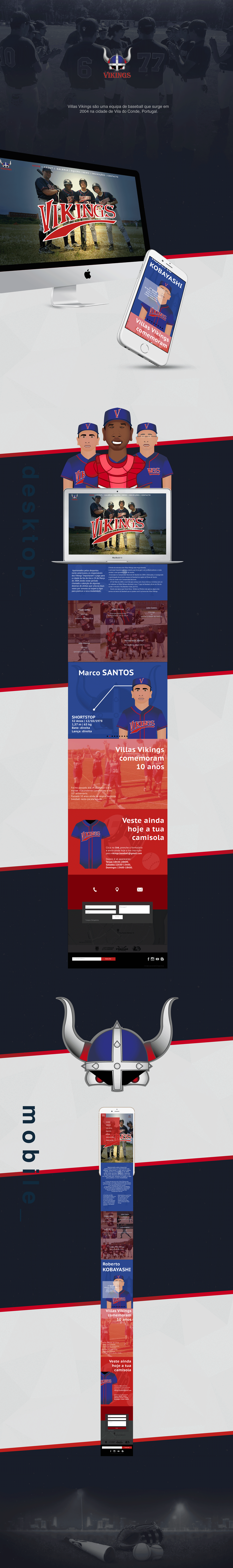 villas vikings baseball sport Webdesign muse Website desktop mobile adobe muse