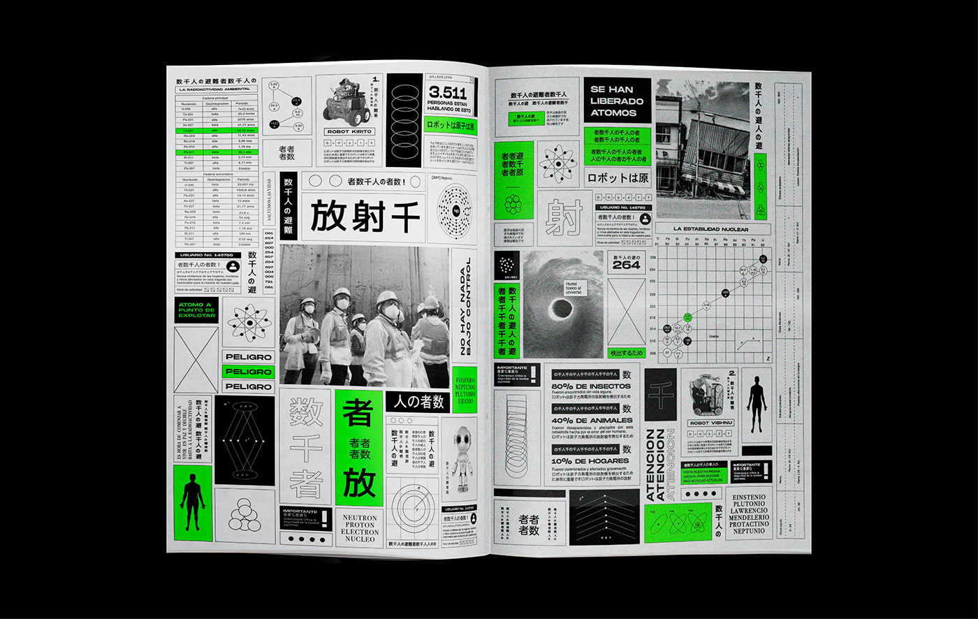 editorial editorial design  fadu japan longi longinotti newspaper periodico typography  