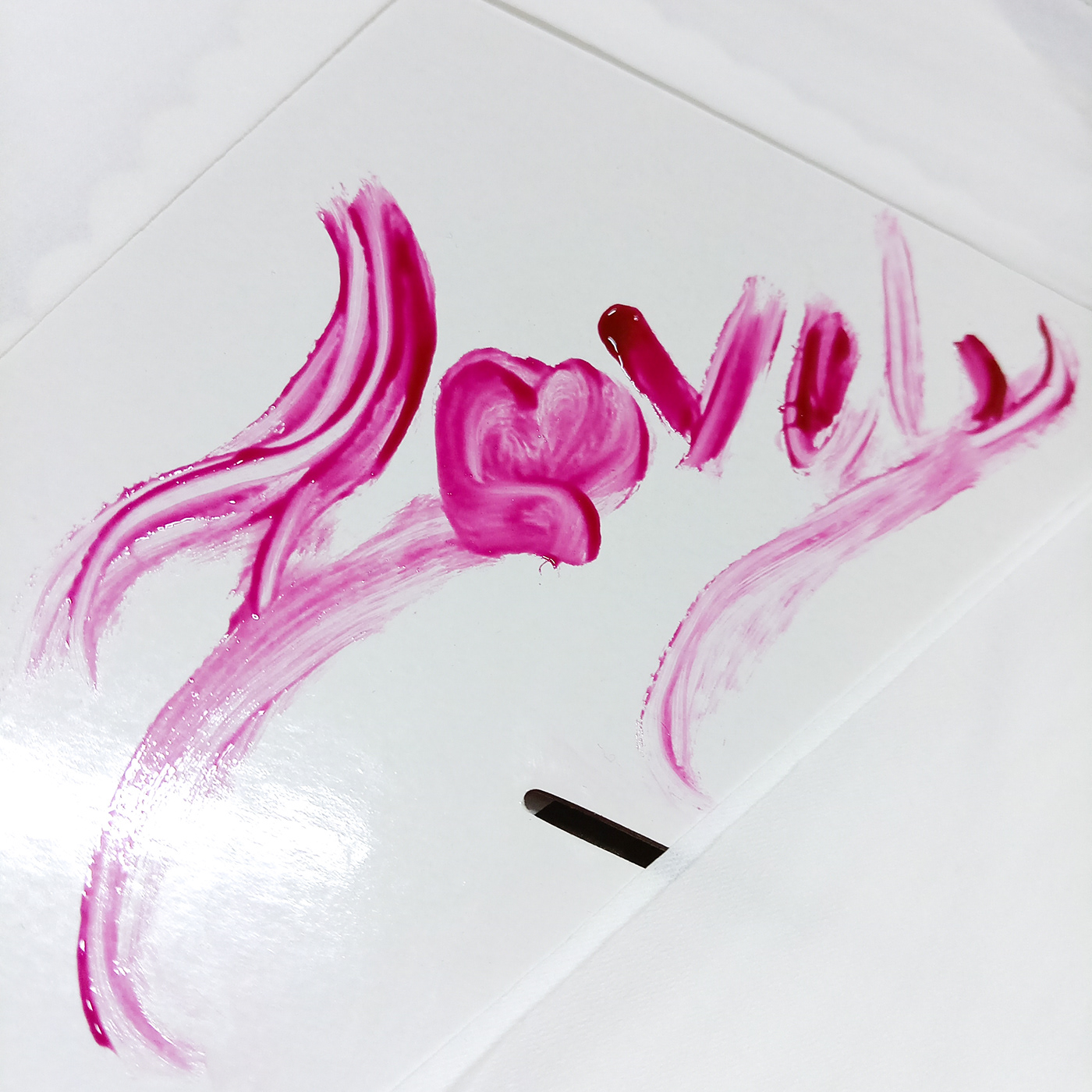 lovely painting   lipstick pink Calligraphy   calligraphy font elegant handwriting handmade typo