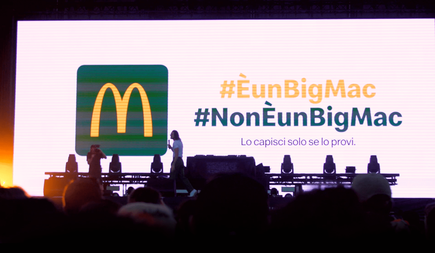 activation Advertising  bigmac burger concert Fast food light show marketing   McDonalds