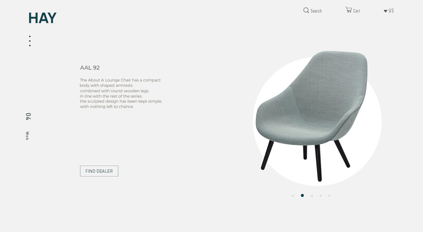 hay nordic furniture furniture UI ux interaction Web nordic