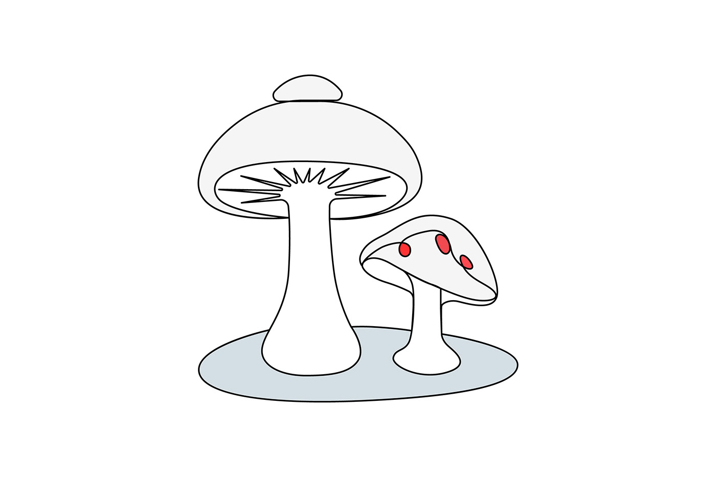 Digital Art  mushrooms illustration line art illustration line art Mushroom drawing drawing art illustration art continuous mushroom mushroom illustration mushroom single line