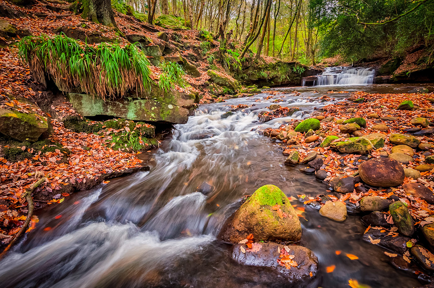 Landscape Nature outdoors waterfall autumn water falls river stream yorkshire