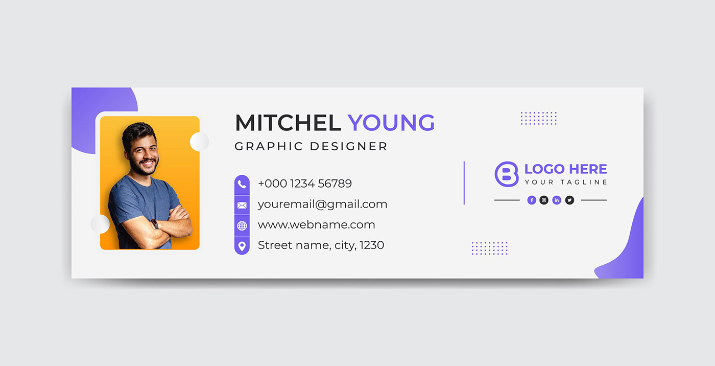 business email company email signature contact signature custom email Email Email Signature Template facebook cover. Modern message sign personal signature signature