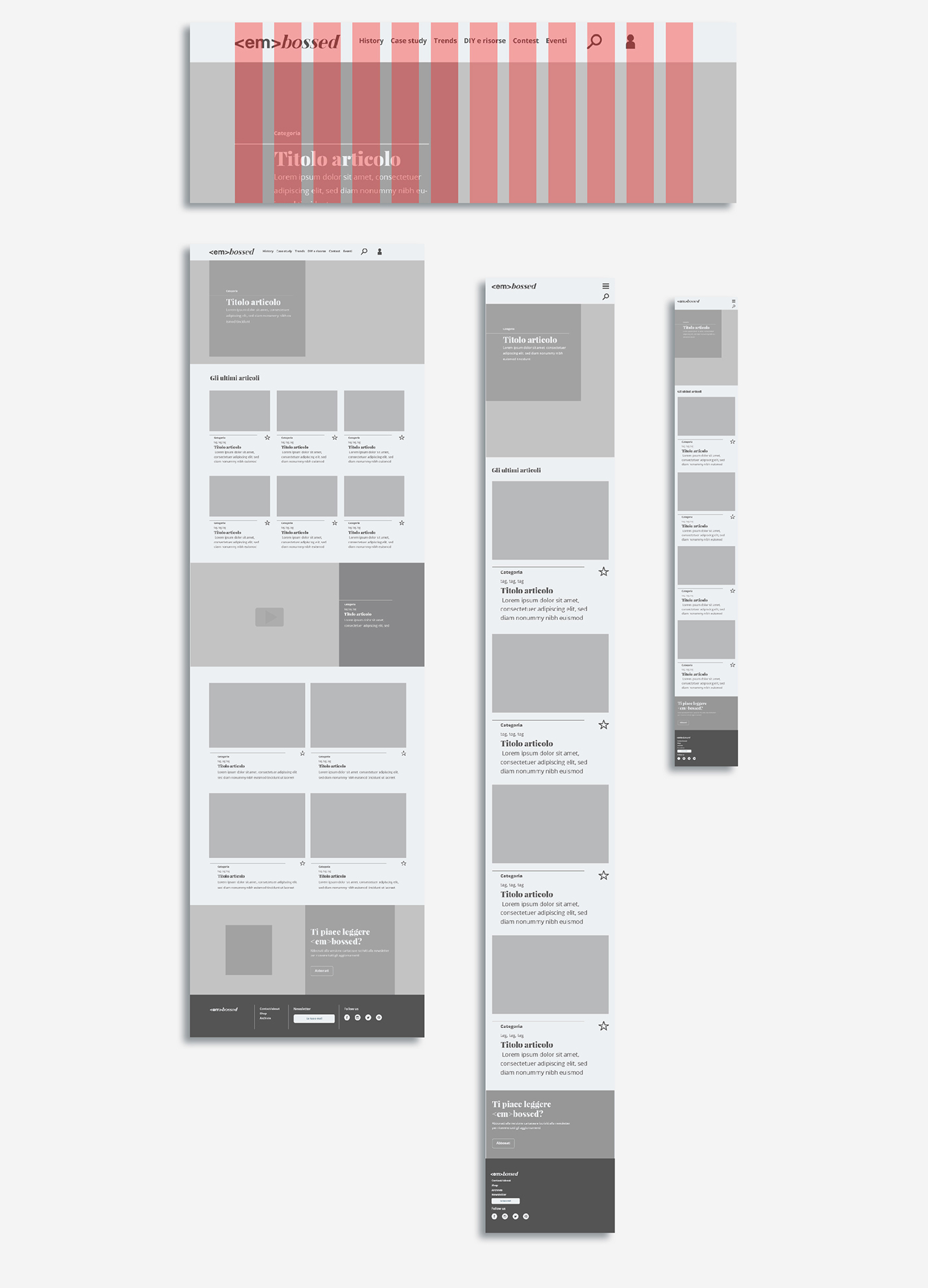 magazine typography   Layout grid webzine Mockup