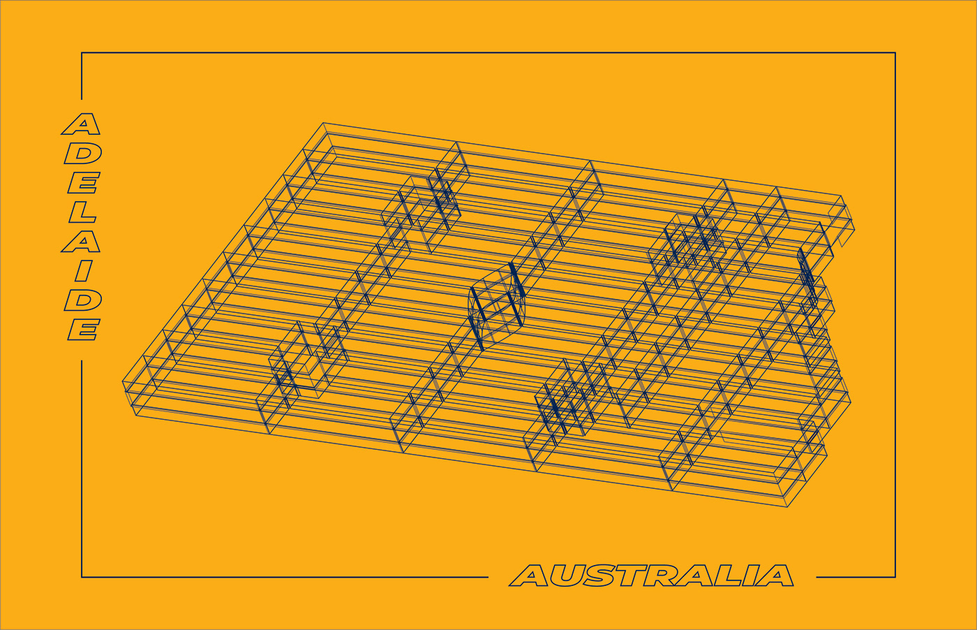 postcard print adelaide design Australia modern abstract typography  