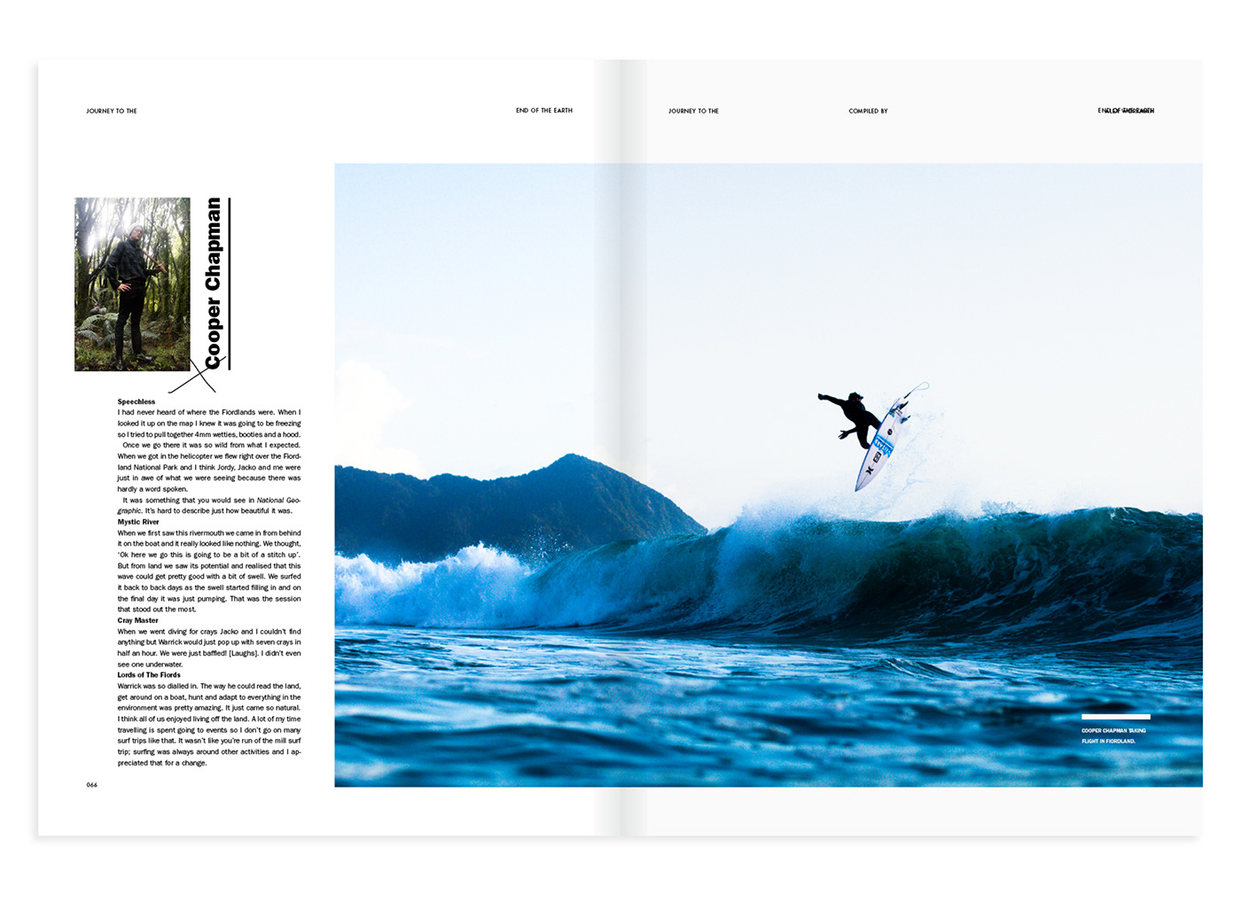 Surf tracks Tracks Magazine Mick Fanning WSL waves Travel surf travel design editorial design 