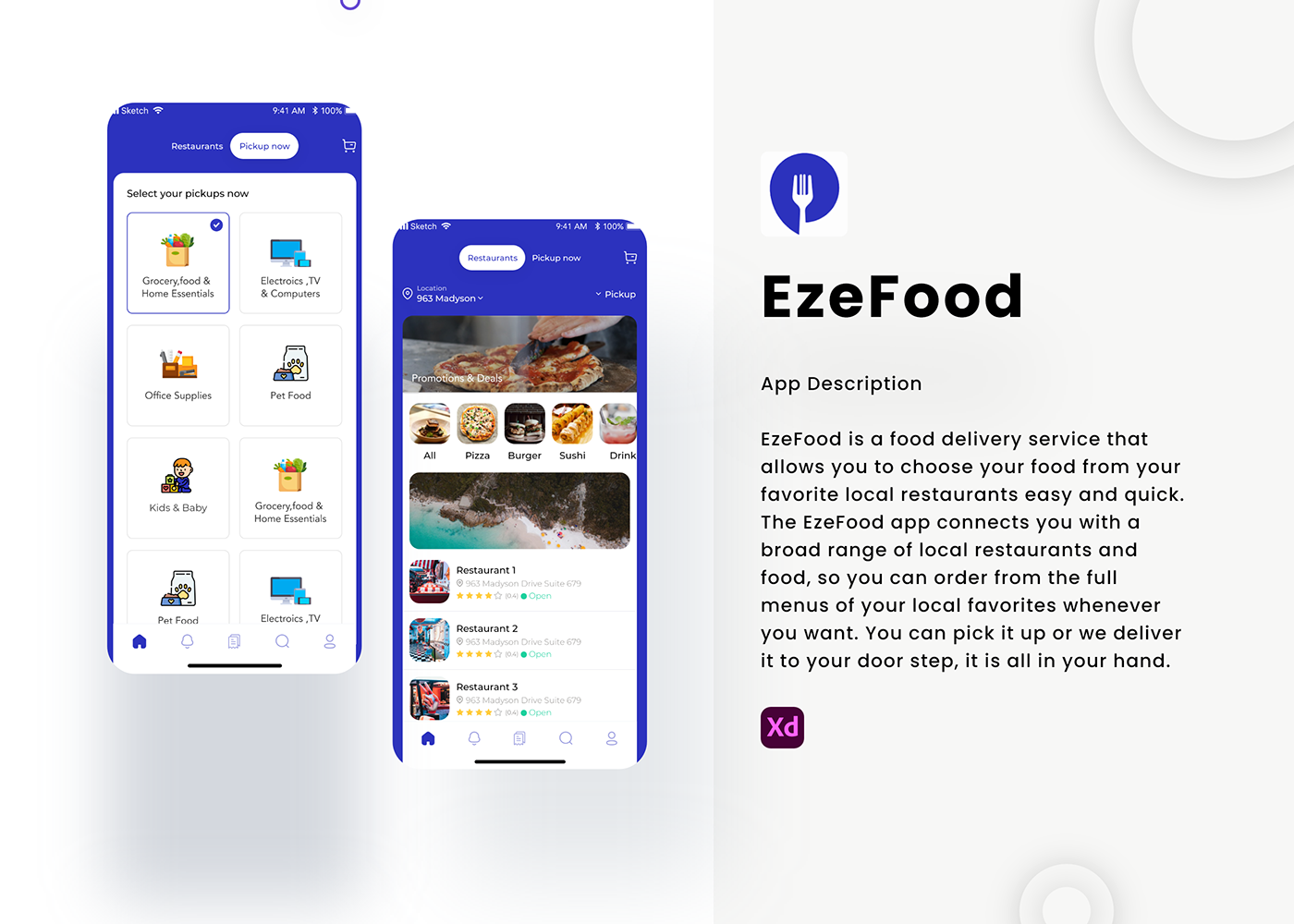 app app design appfood art design Food  ui design ux uxui xD