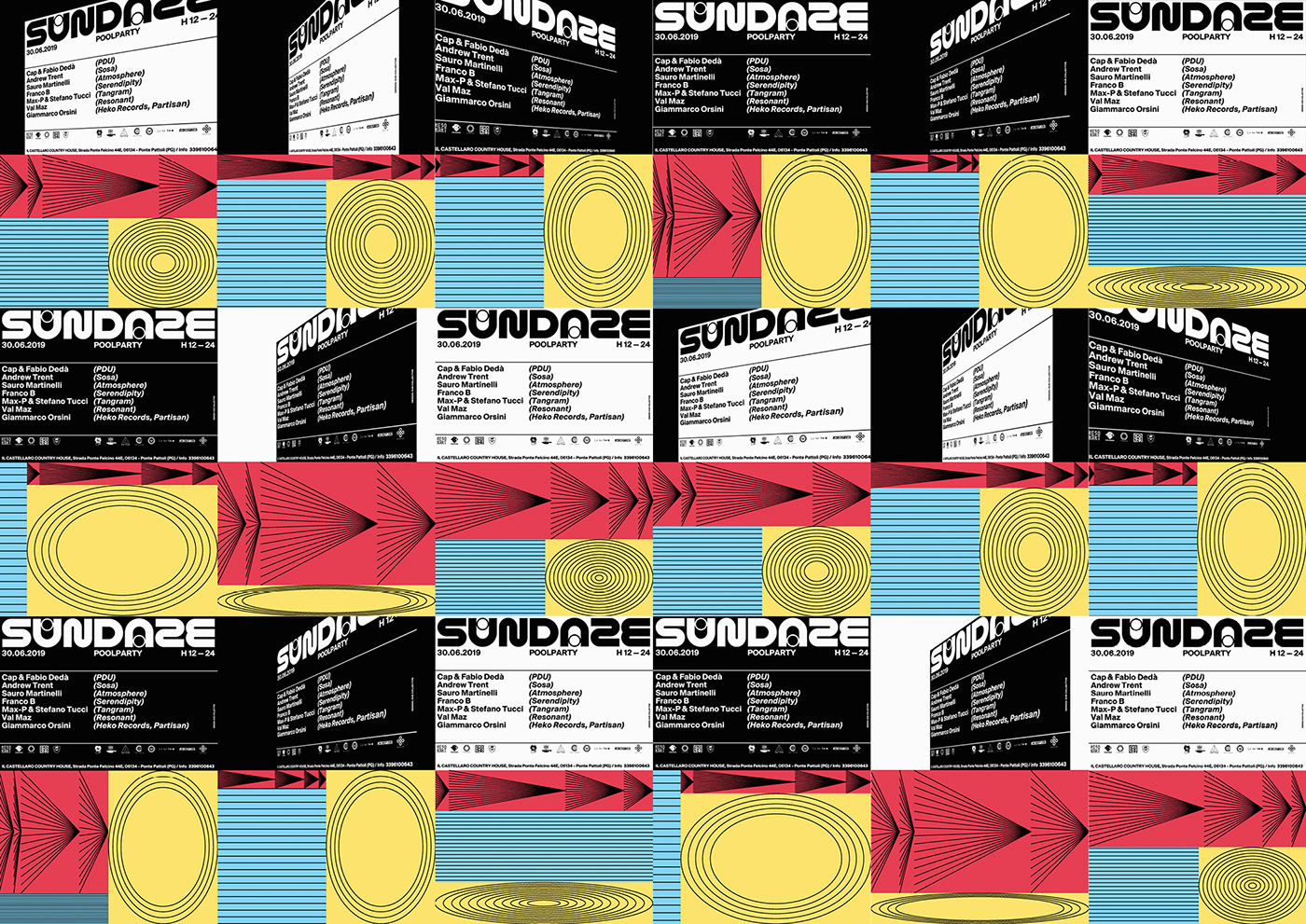 animation  color elecronic graphicdesign logo music poolparty poster resonant sundaze