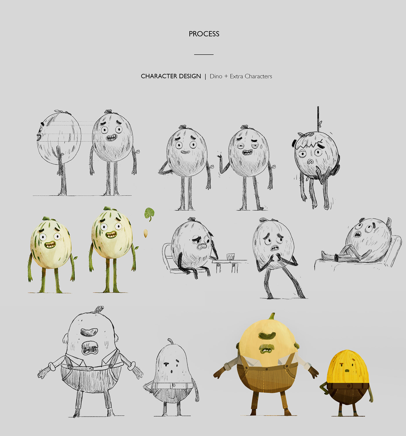 3d animation melon character animation CGI c4d Dinosaur Environment design Character design  concept art inspire