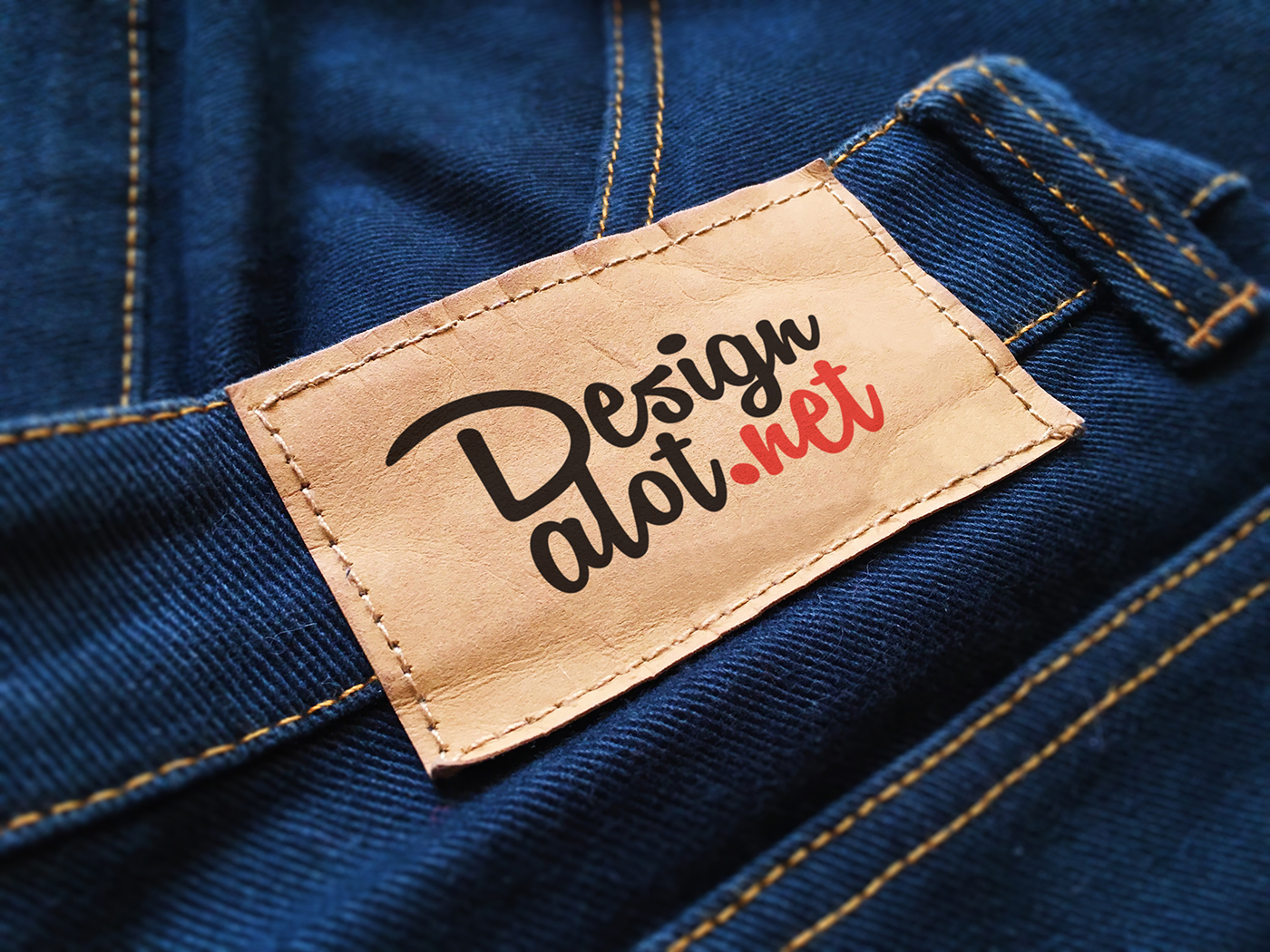 jeans pants Label mockups premium Mockup resources engraved printed embroidered