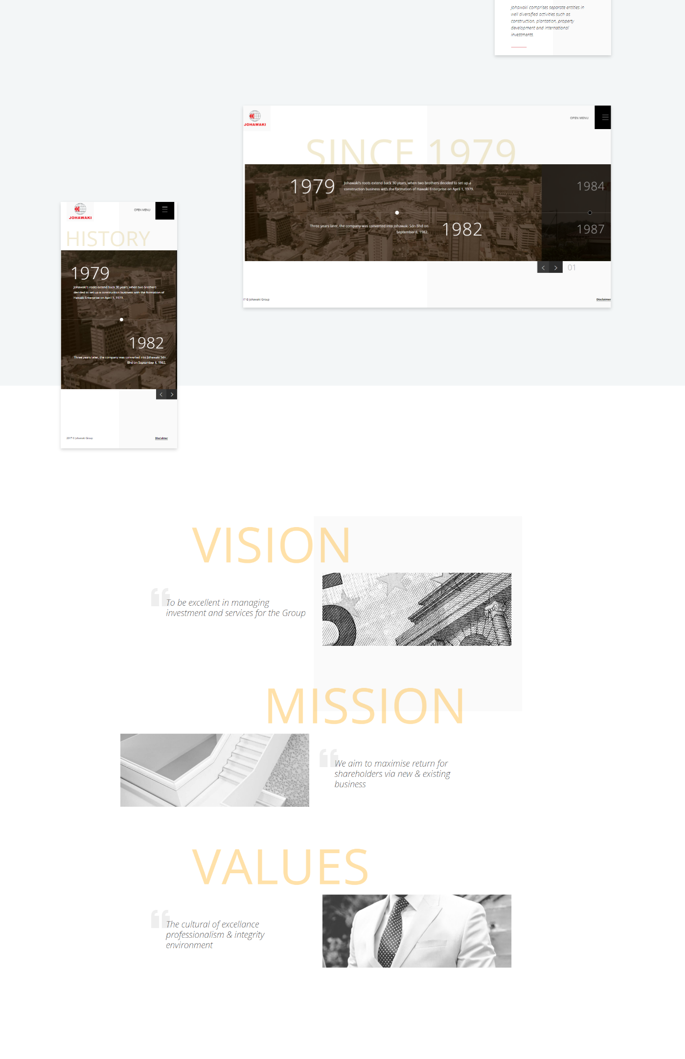 corporate Website redesign wordpress minimal clean business full screen javascript effects
