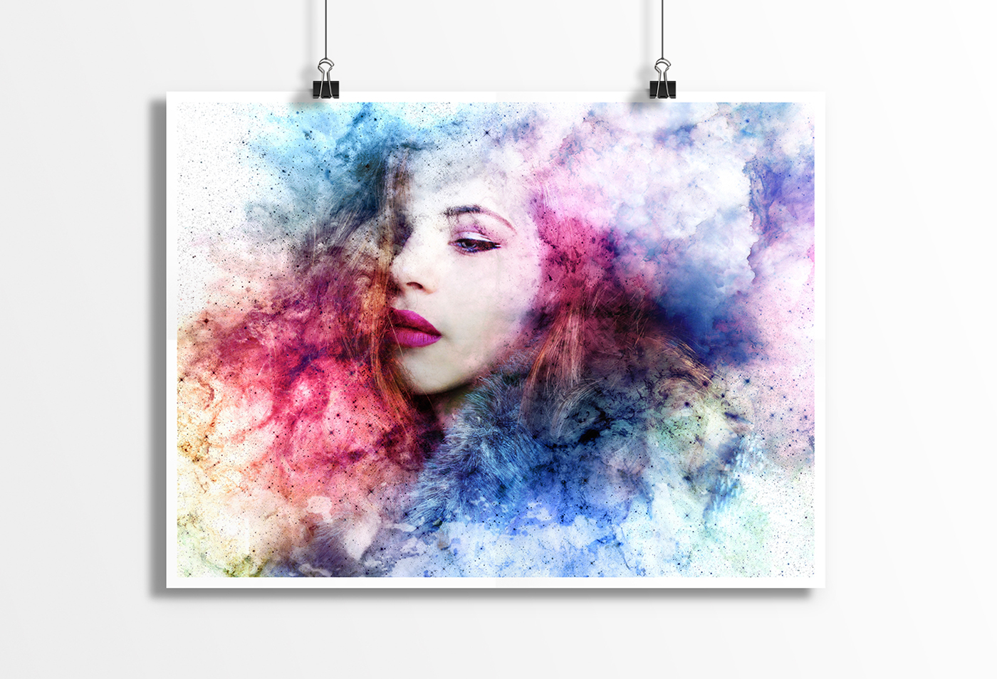 celest divine divinity composition new wallpaper background woman portrait watercolor