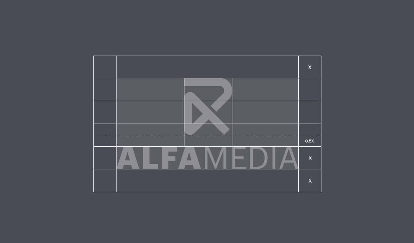 alfamedia logo orange print stationary
