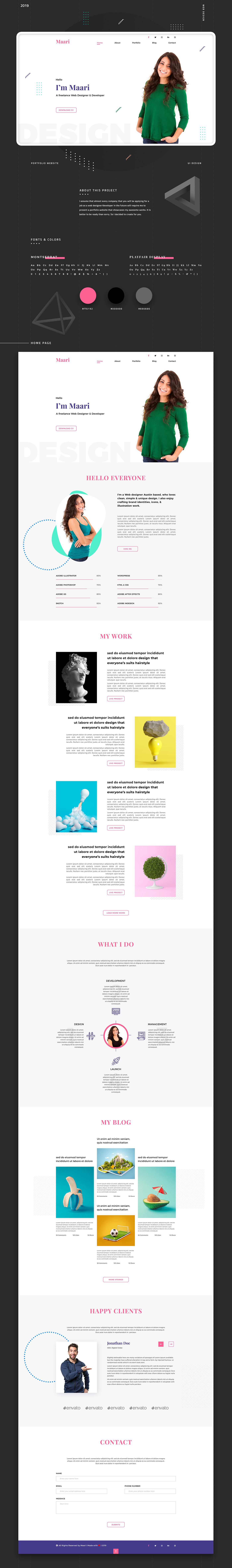 portfolio minimal Website personal minimalistic Minimalism White modern creative Blog