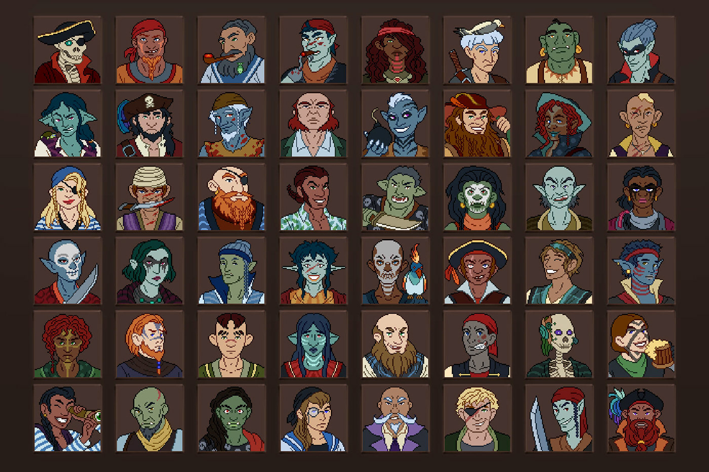 64x64 asset assets Character Icon icons pirate pirates pixel pixelart
