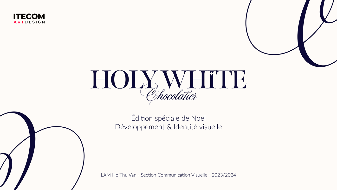 chocolate packaging chocolate brand identity Logo Design Packaging noel Christmas visual identity Chocolat Blanc white chocolate