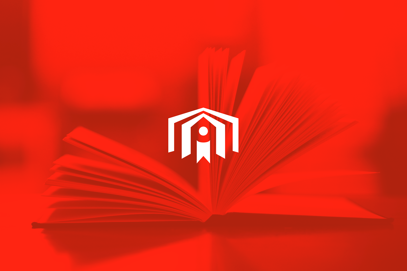 book house bookmark Author publishing   Rebrand logo identity