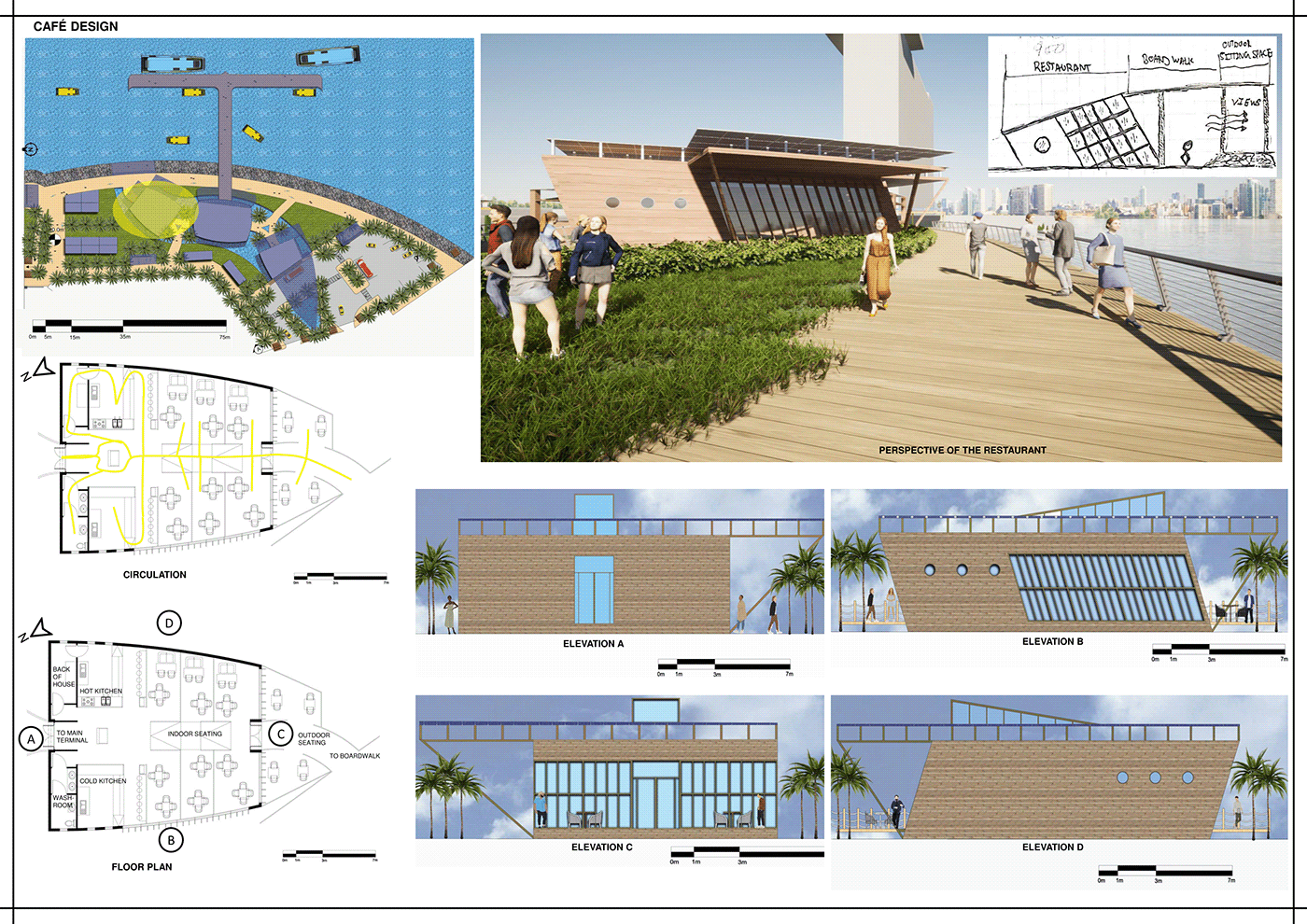 architecture architecturestudent archviz AutoCAD ferry Ferry Terminal SketchUP terminal transportation twinmotion