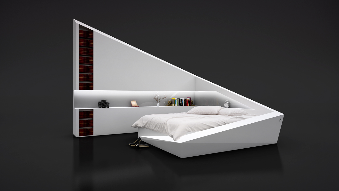 ice bed furniture design corian light beam Who cares whocares vienna austria bedroom Interior