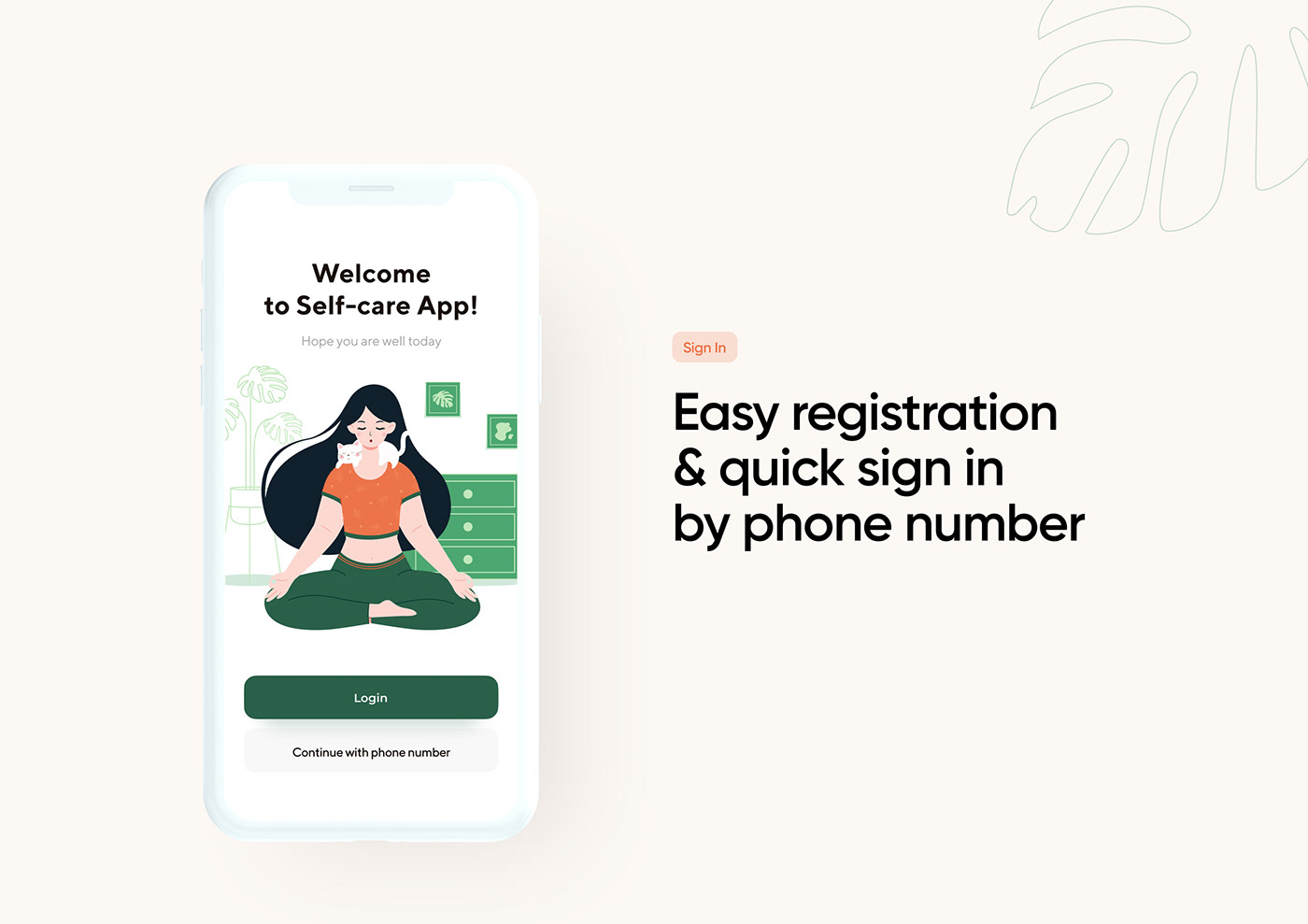 calendar Health healthcare lesson meditation mental health mobile self-care UI ux