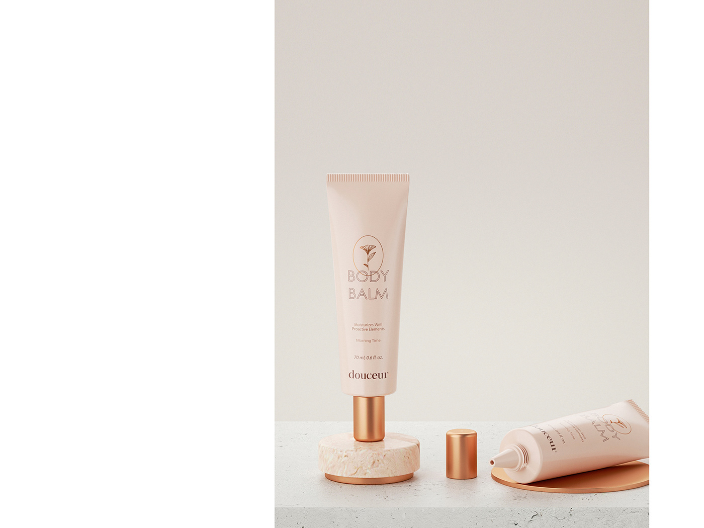 brand cosmetics premium feminine women Minimalism organic skincare beauty Packaging