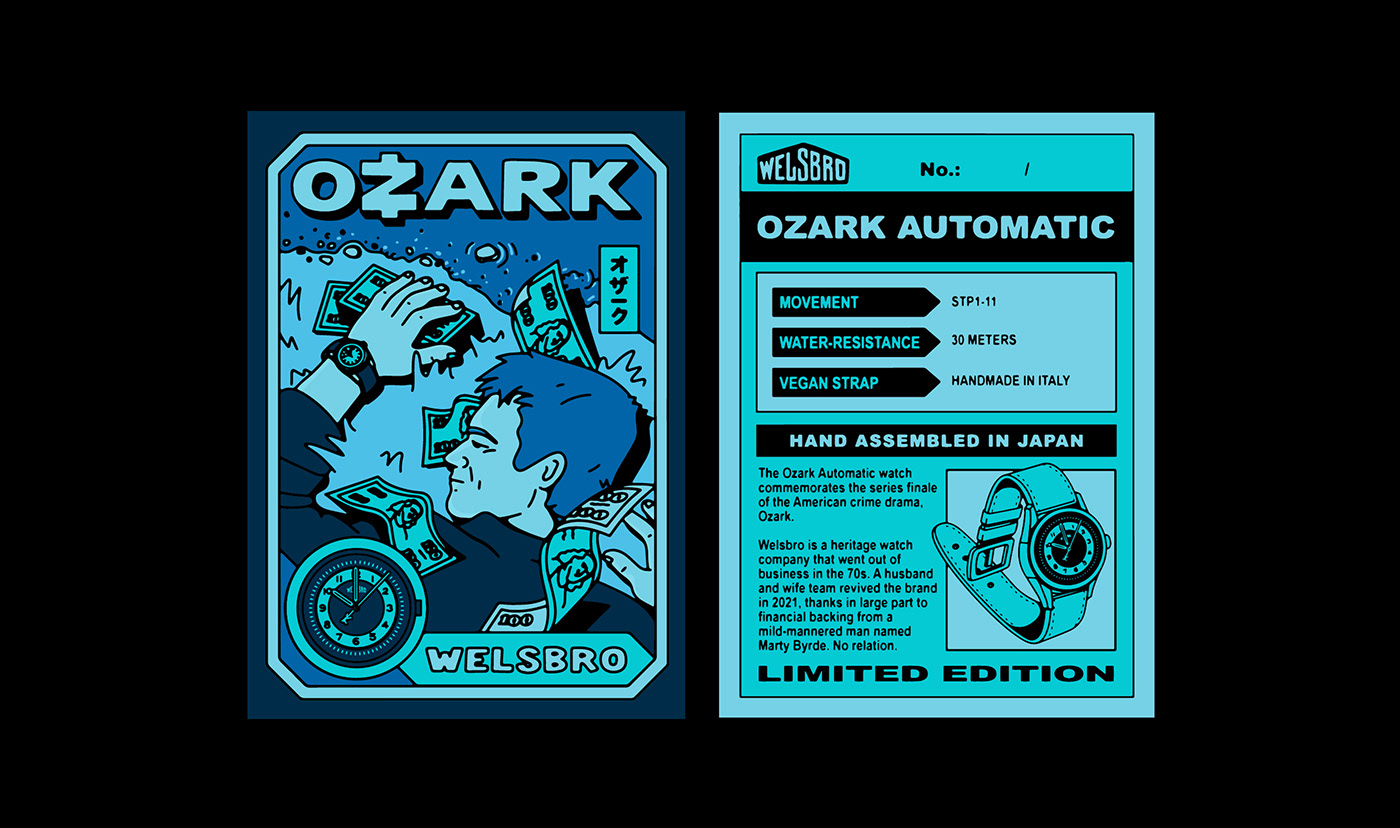 branding  ILLUSTRATION  ozark Packaging tv show watch welsbro