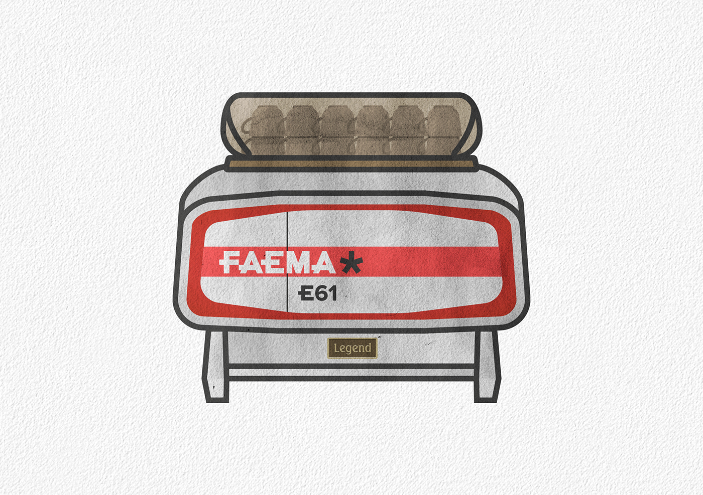 Faema Coffee Icon icons machine brand identity koffie ILLUSTRATION  branding 