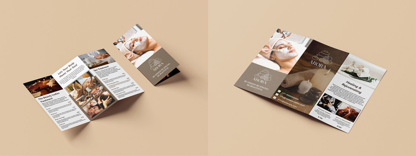 beauty spa design branding  visual identity Logo Design brochure flyer Advertising  brand identity marketing  