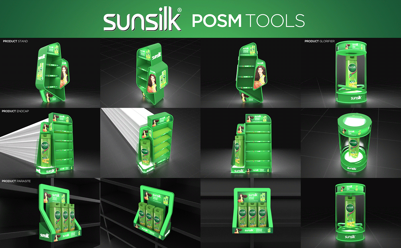posm 3d design vray corona 3ds max Product Stand podium 3D Rendering Render Sunsilk POSM