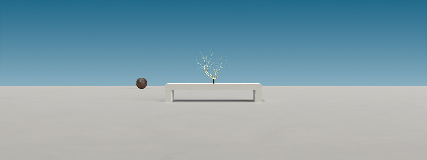 3D Landscape SKY gold ball table