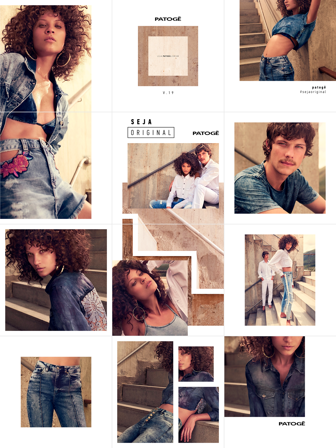patogê JeansWear campaign SS19 graphic design  art direction  Fashion 
