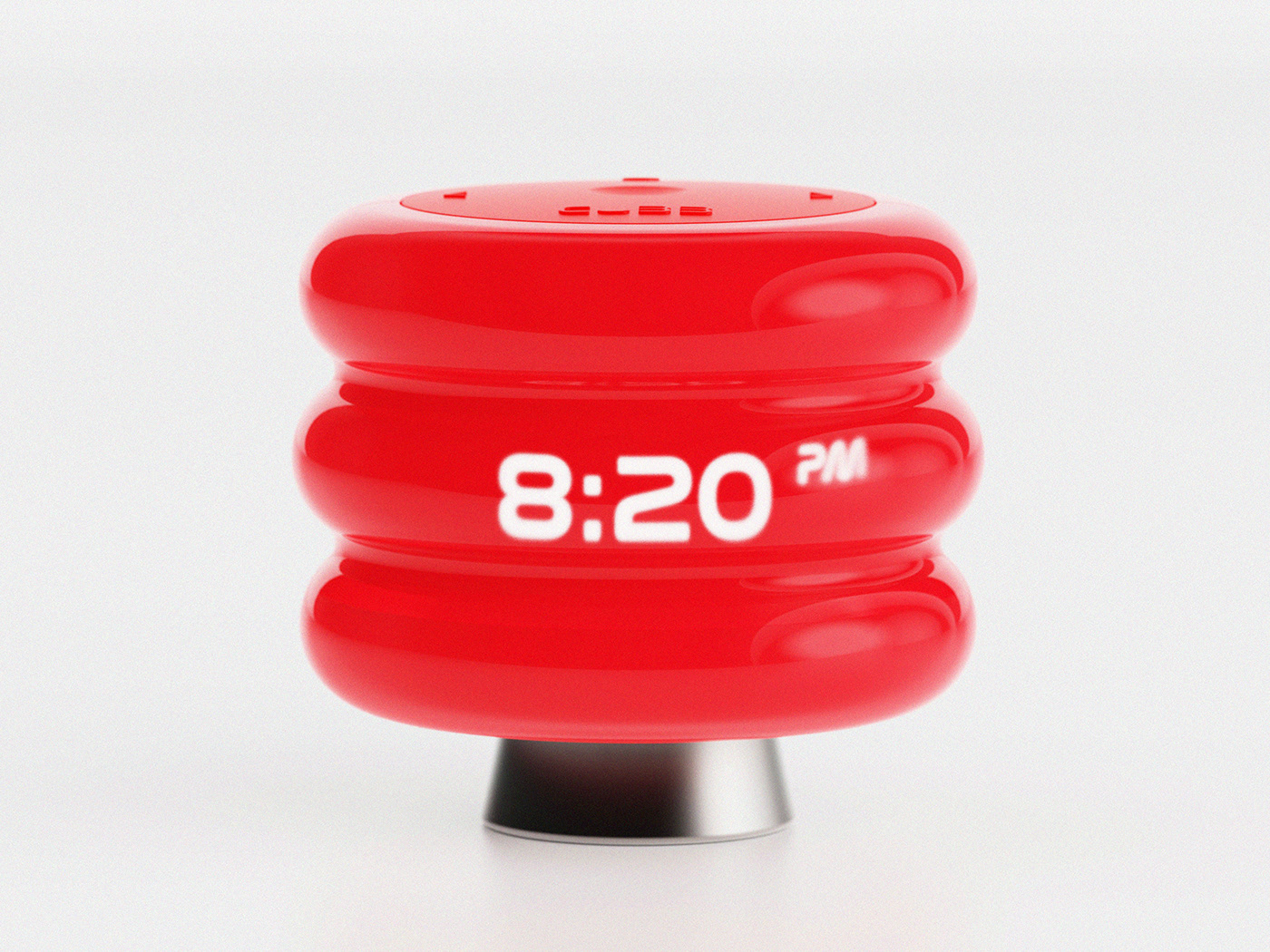 clock alarm plastic speaker appliances Gadget decoration sleep industrial design  product design 