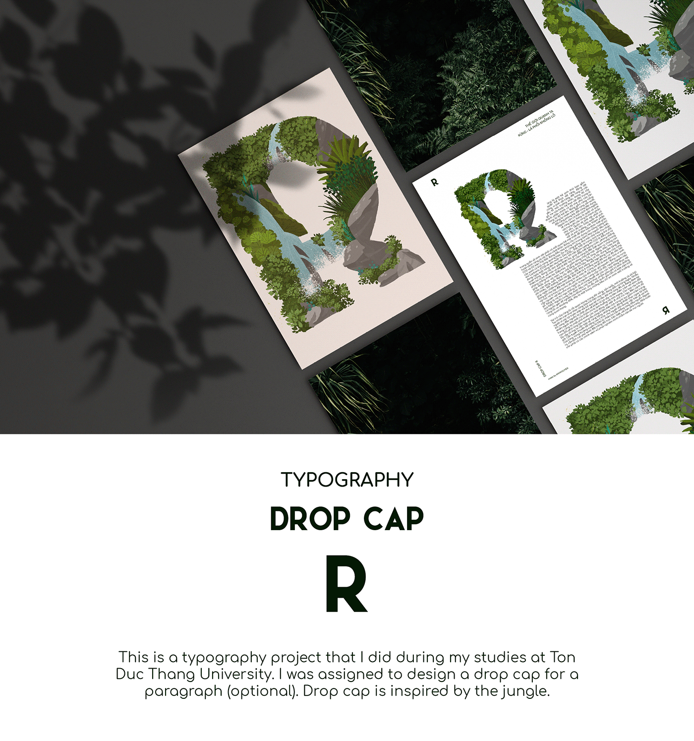 Drop Cap graphic design  RUNG   typography  
