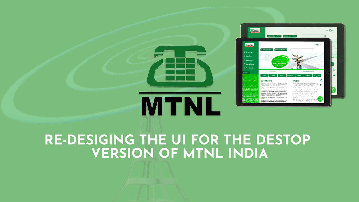 bharat Government Government Project government website India makeinindia MTNL ui design uiux user interface