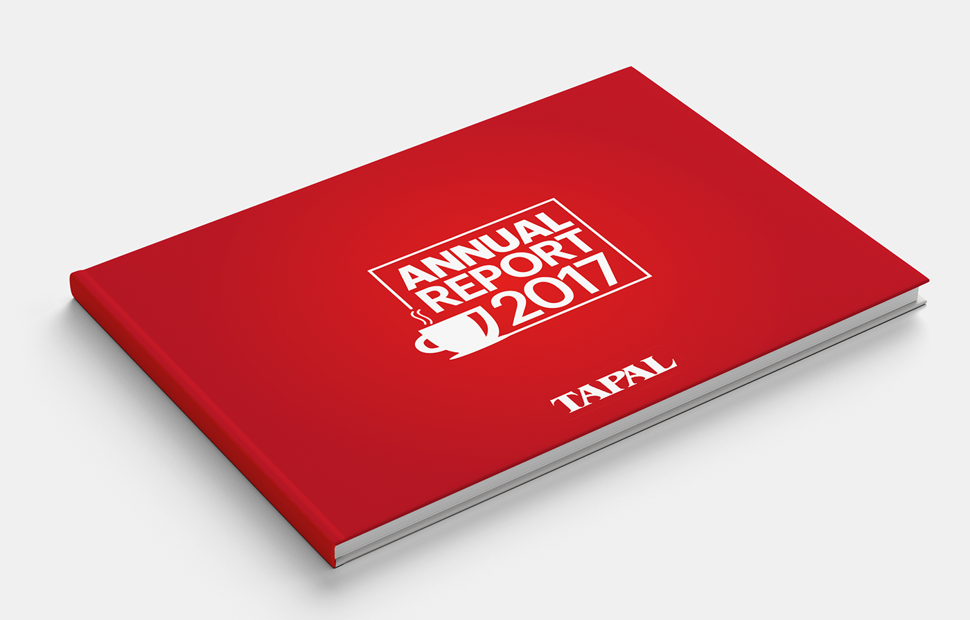 annual report red Tapal typography  