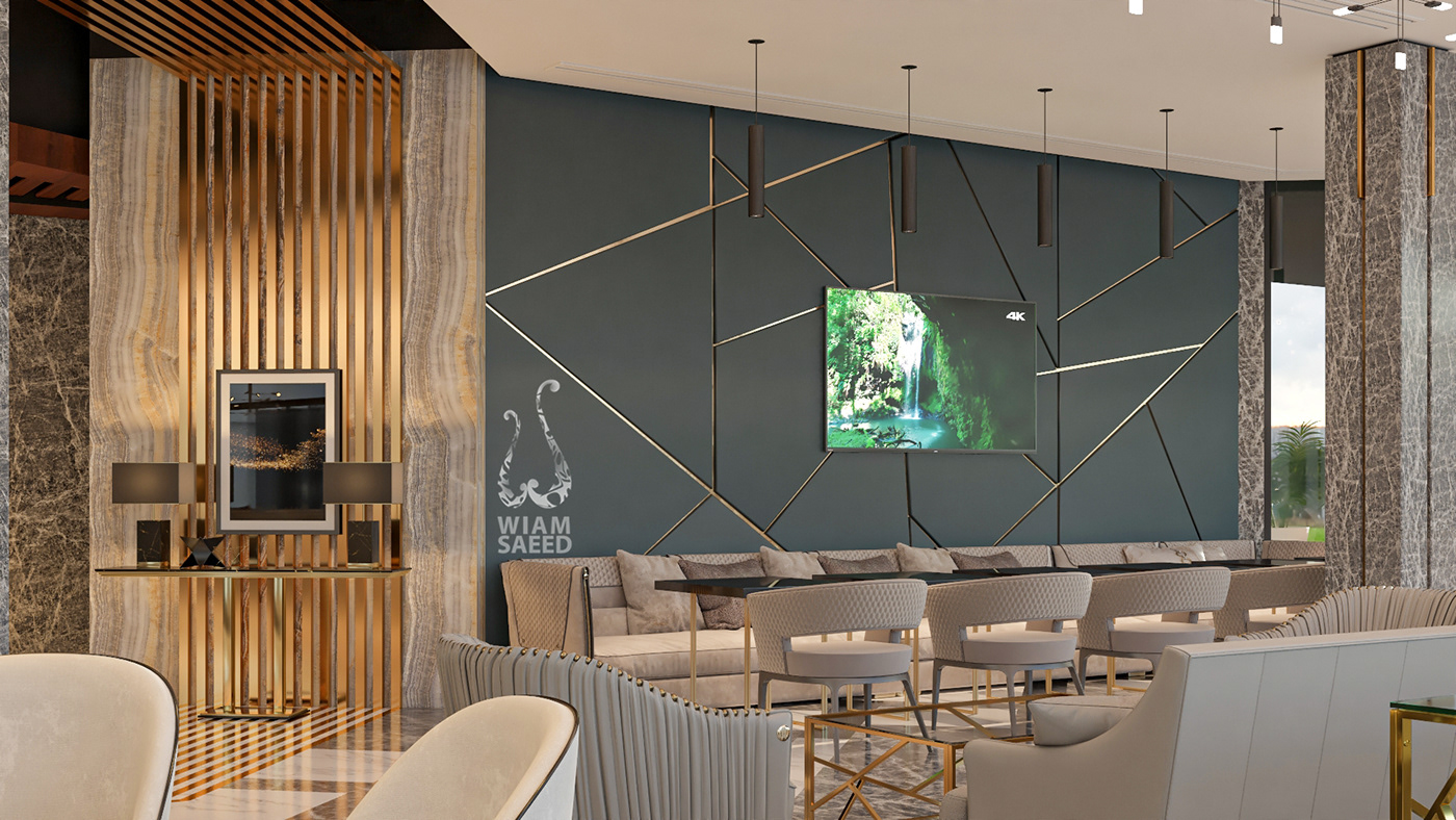 architecture art cafe design hotel Intercontinental Interior Render restaurant vray
