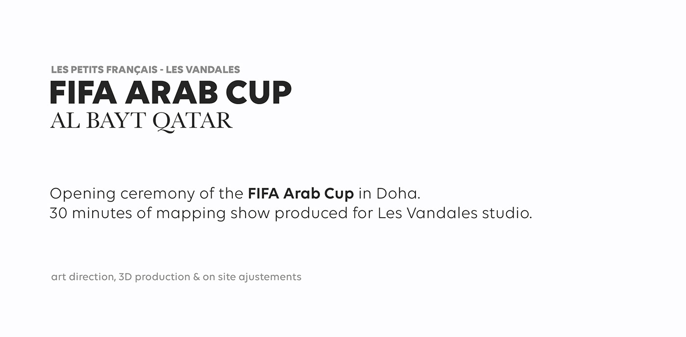 FIFA Qatar doha football arabic Mapping sports stadium soccer openning