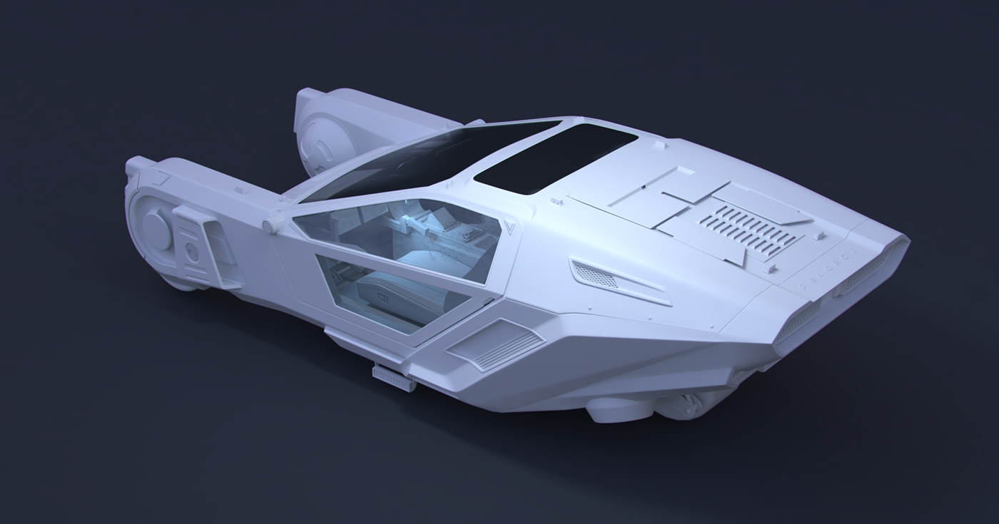 Bladerunner sci-fi Spinner Blade runner hover car 3d printing