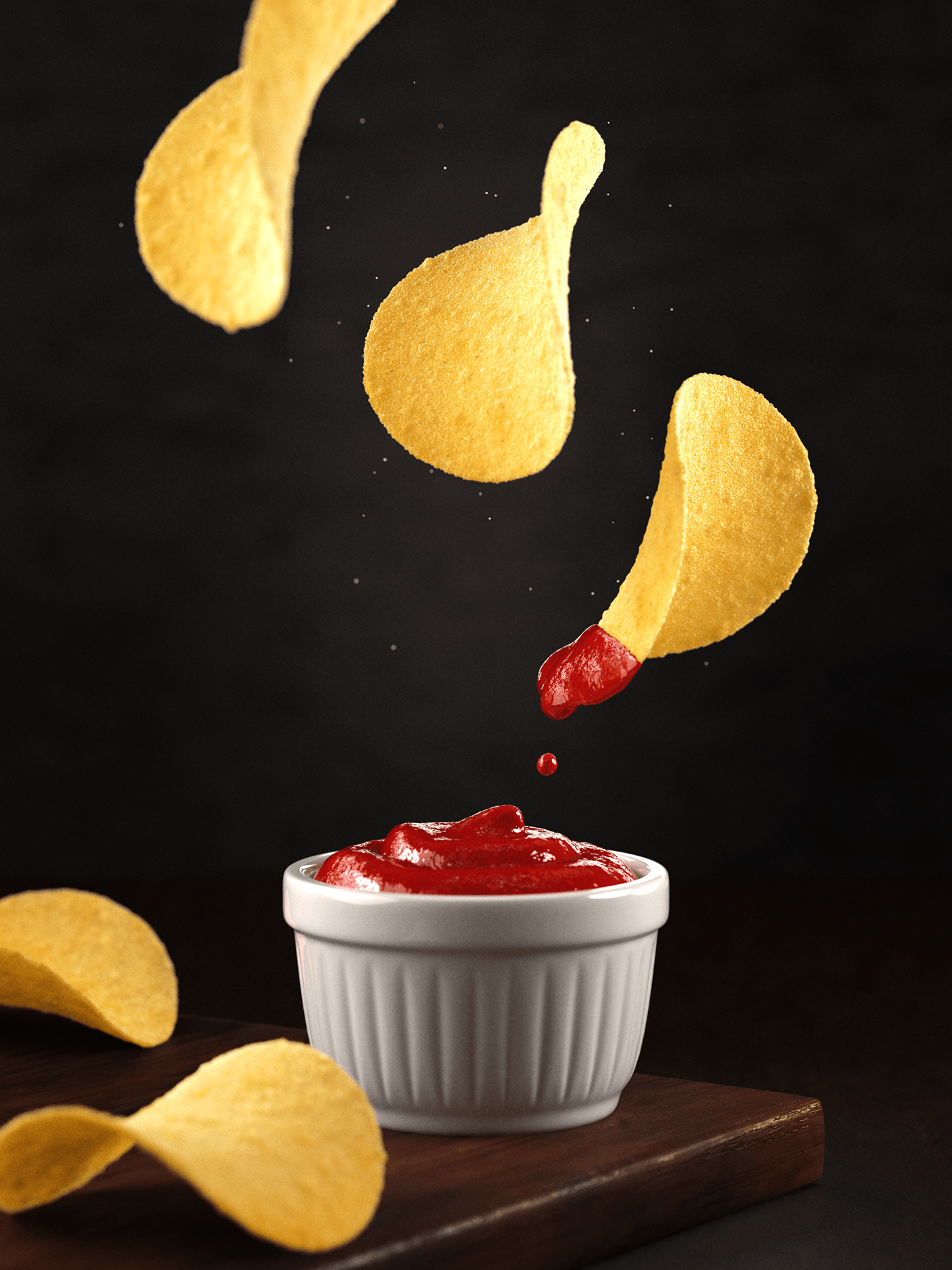 Flavio pringles chips Fries snack 3D product visualization food photography FMCG Cordeiro