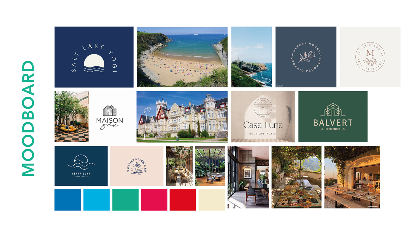 branding  Collateral hotel moodboard Photography  spain