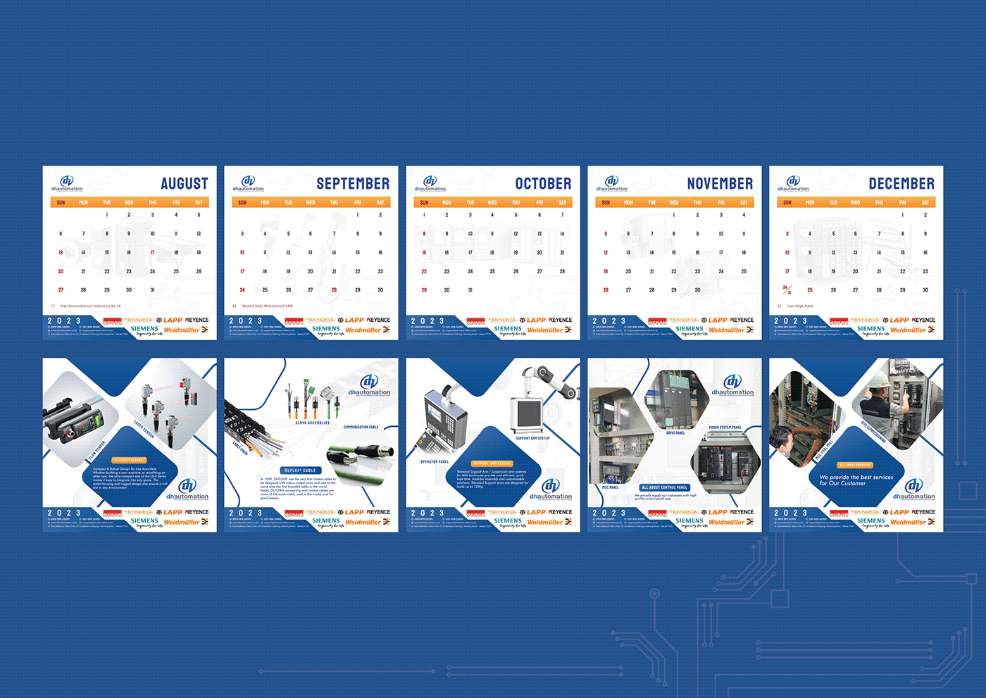 calendar calendar design new year design calendar Corporate Design industrial Brnad Identity