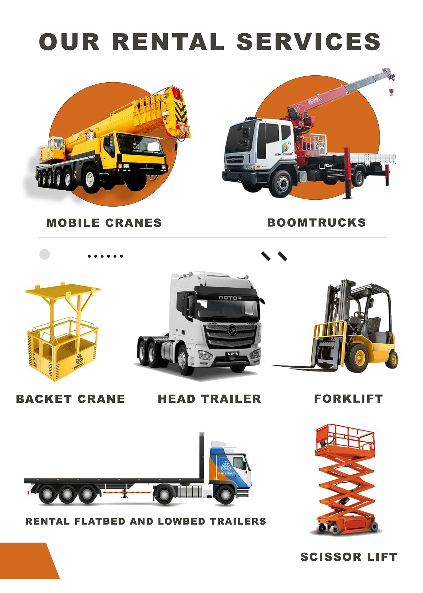crane company profile corporate flyer profile profile design heavy equipment rental cranes Forklift industrial Company Brochure