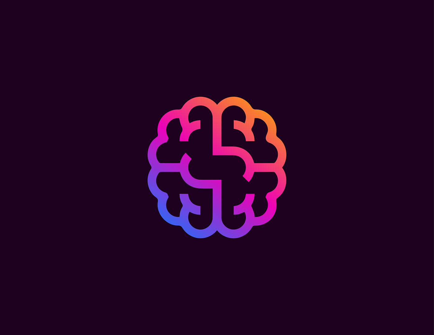 bean brain design logo modern psychology science software tech Technology