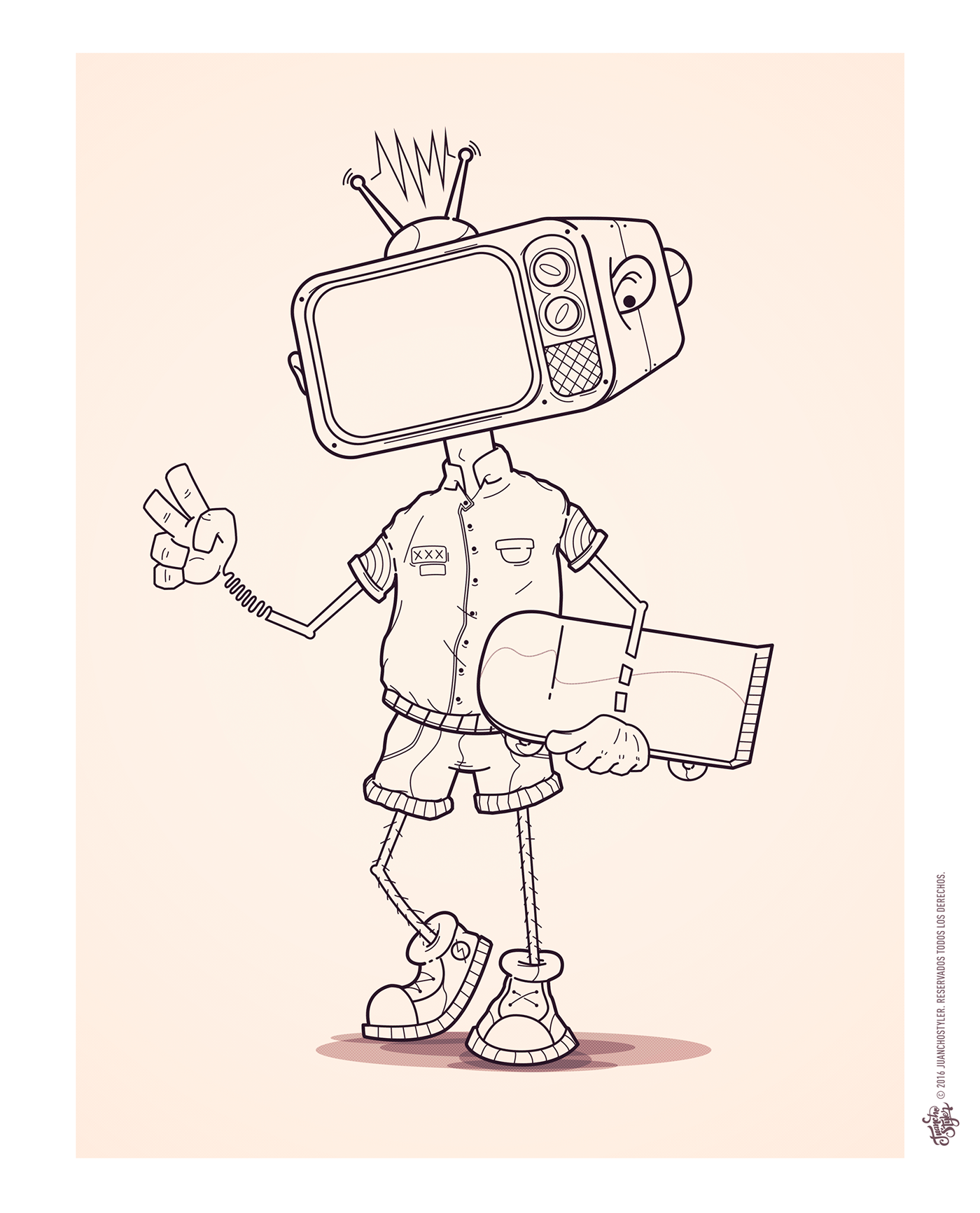 tv ilustration Retro amazing cool fresh venezuela art digital cartoon